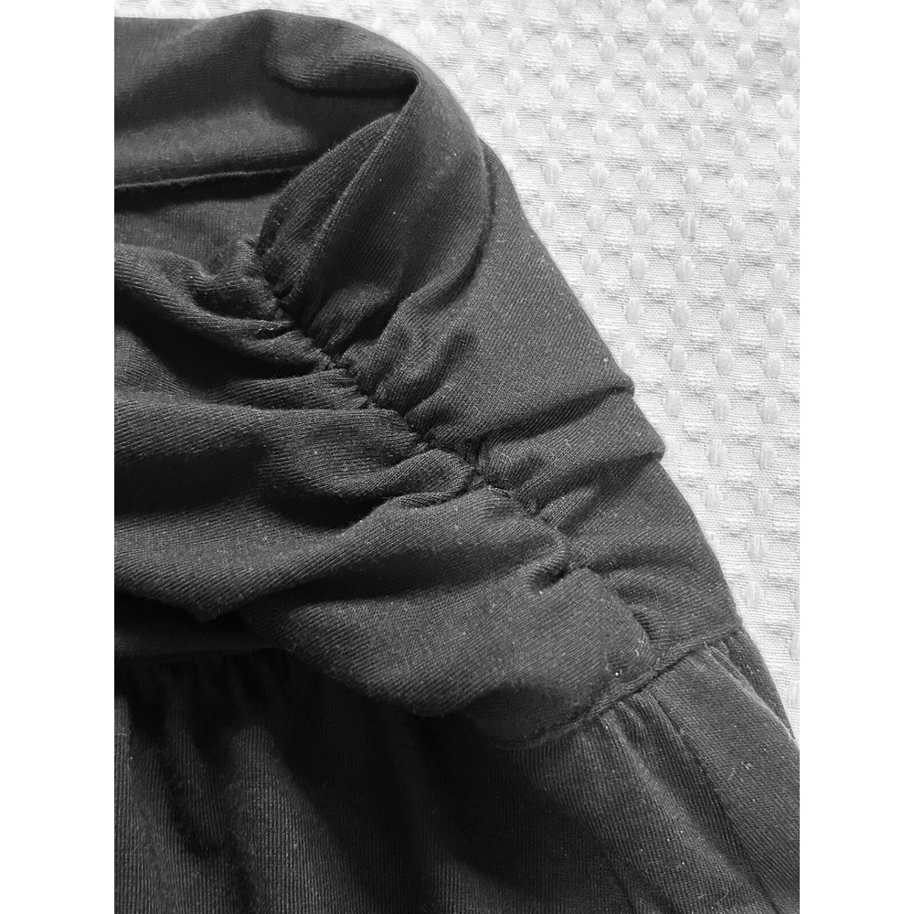 Emery Rose NEW Women's Large NWT Ruched Wideband Waist Skirt Black NWT CUTE - Picture 4 of 15